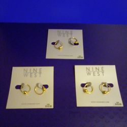 Nine West Gold Pierce Earrings $5 Each Pair 