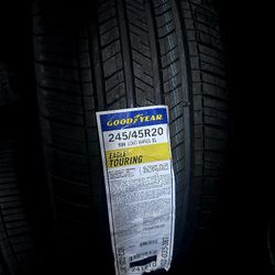 SET OF NEW TIRES 245/45/20 GOODYEAR EAGLE TOURING INCLUDING MOUNT AND BALANCE 