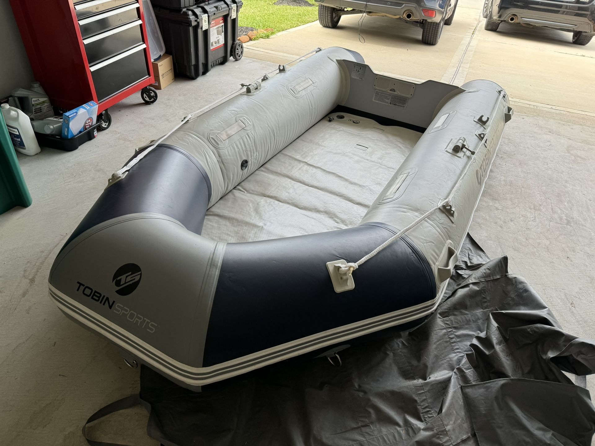 10 Foot Blow Up Boat With Electric Motor