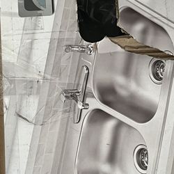 Blaze of bang 33 inch double bowl top mount