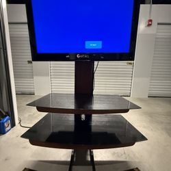 TV with a shelf