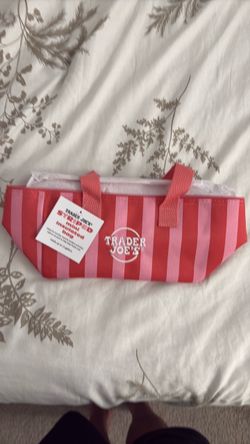 Trader Joe’s Pink STRIPED Mini Cooler Bag