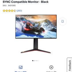 LG - UltraGear 27" IPS UHD FreeSync and G-SYNC Compatible Monitor - Black