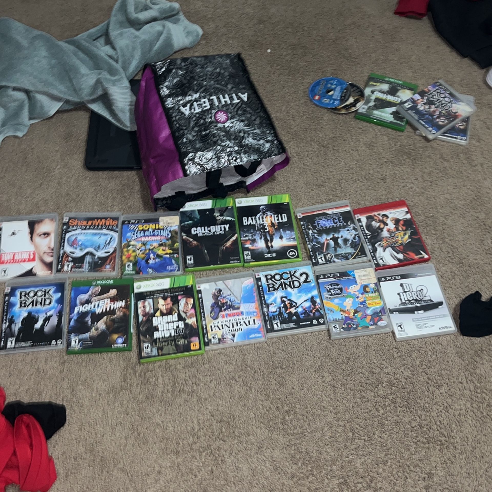 bunch of games Xbox 360 and ps3