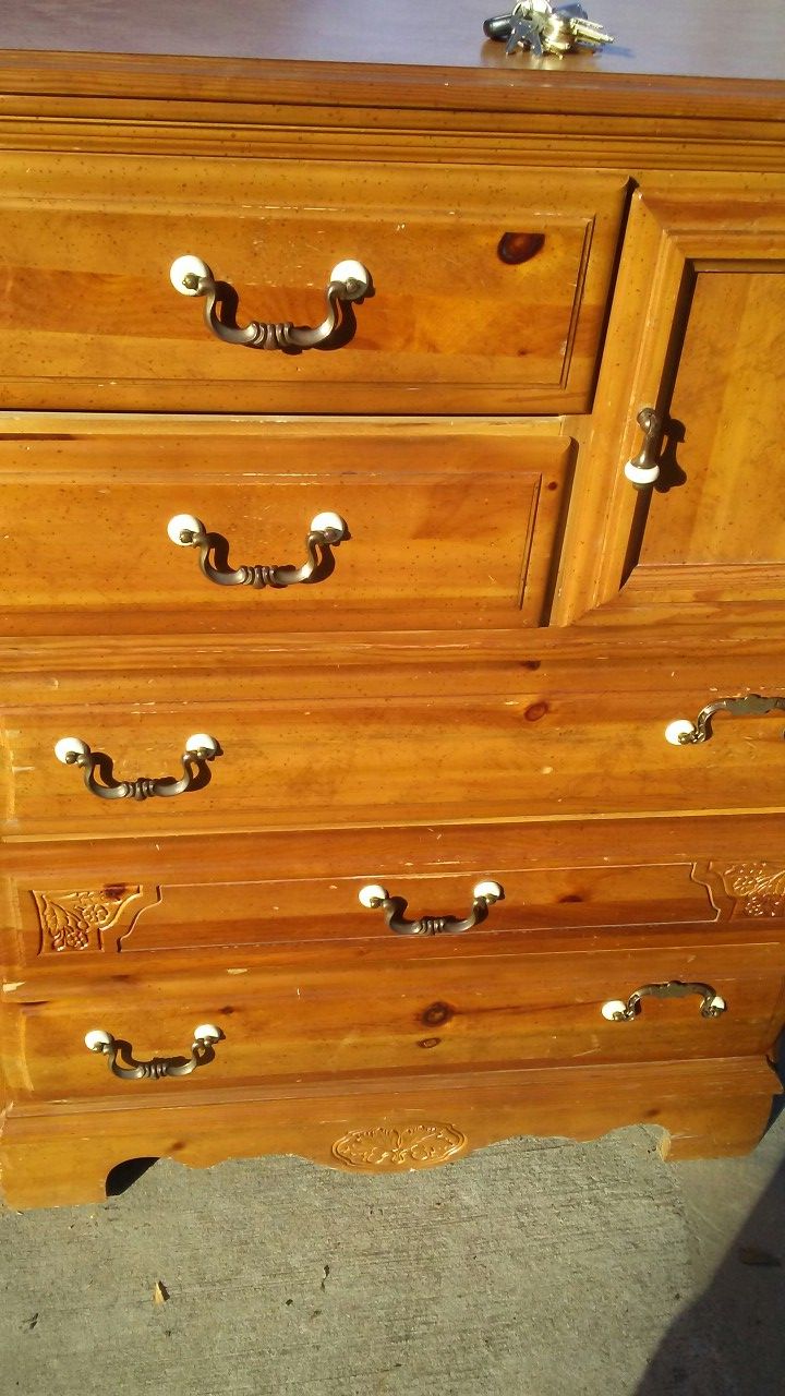 All wood dresser