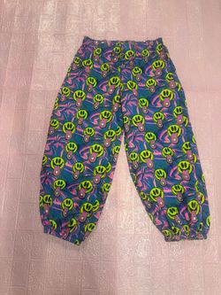 New 1c neon smiley face unisex pants joggers festival rave raver outfit ihr Bundle deals available please check out my other items and follow my page 