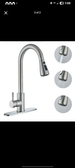 Brushed Nickel Pull-Down Kitchen Faucet