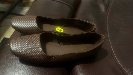 Aldo Brown Textured Ballet Flats