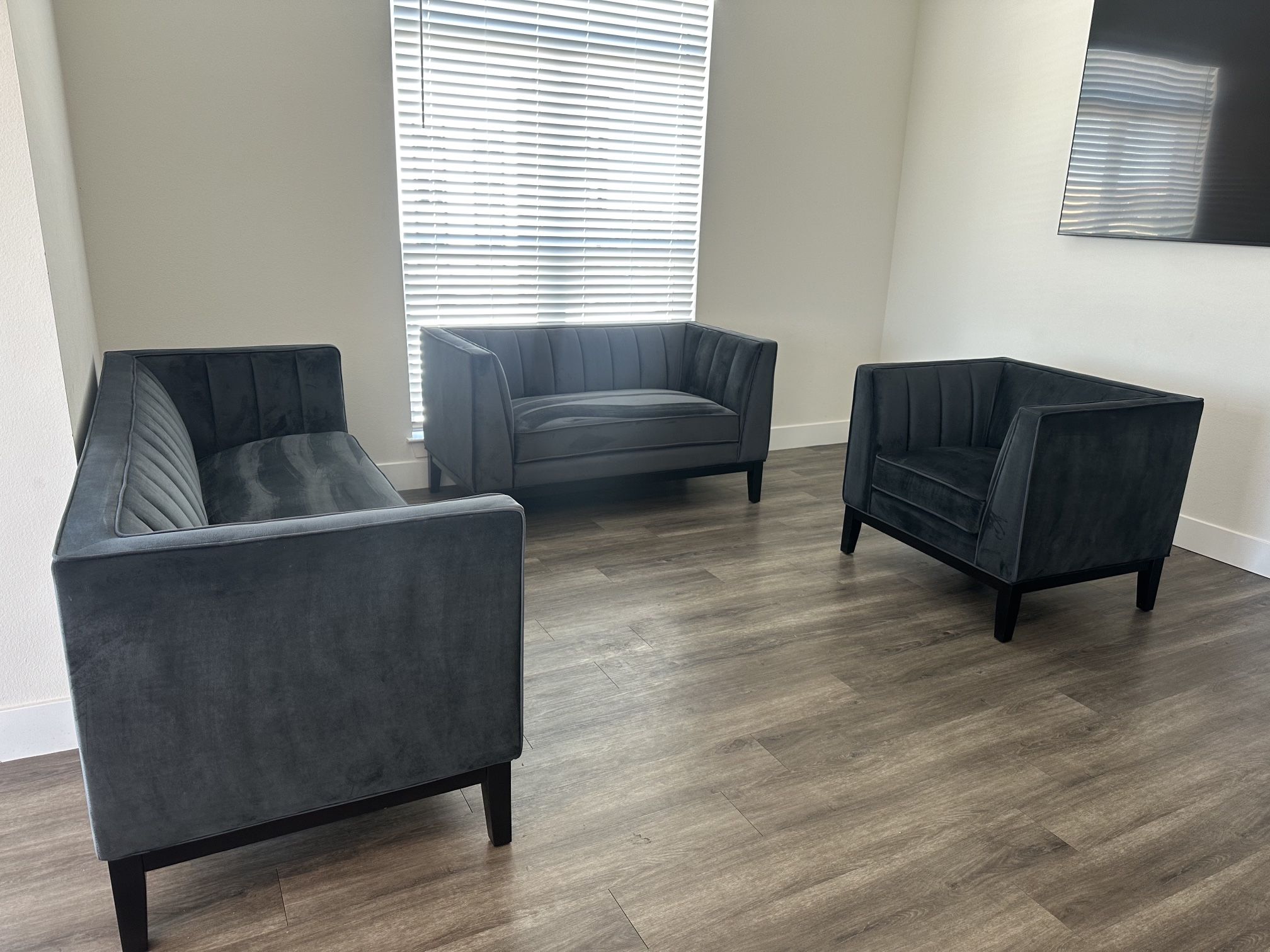 Calais Grey 3 Piece Sofa Set