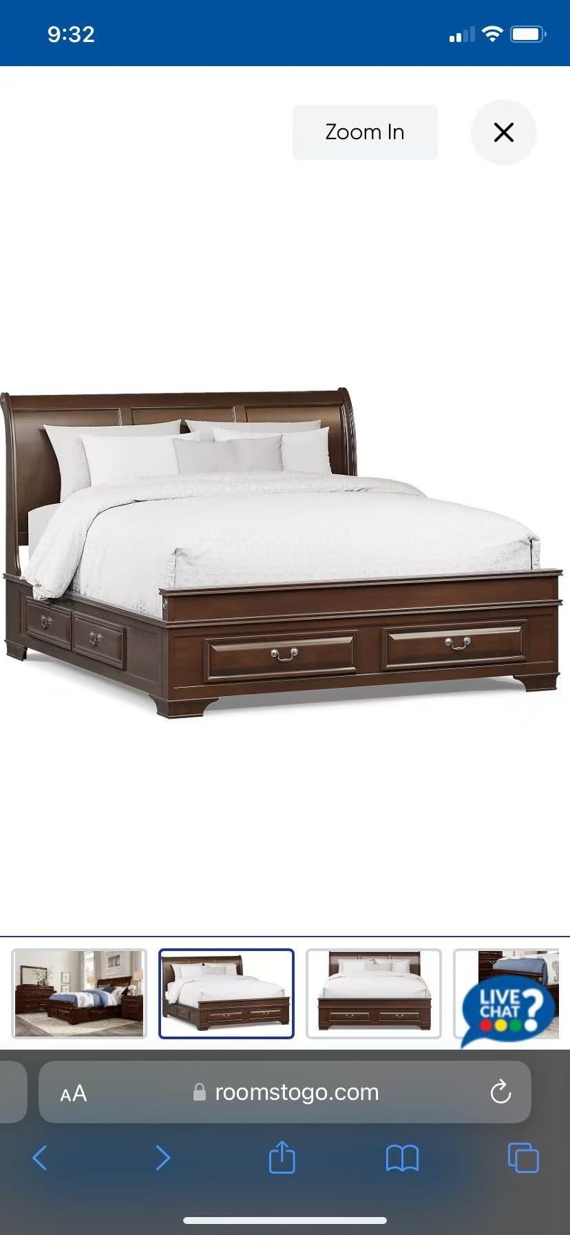 Rooms to Go Brown Bed frame