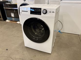 GE Compact White Front Load Washer with Steam Cycles Model # GFW148SSM1WW