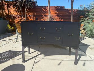 Shabby chic vintage wood sideboard/credenza with cabinets and drawers