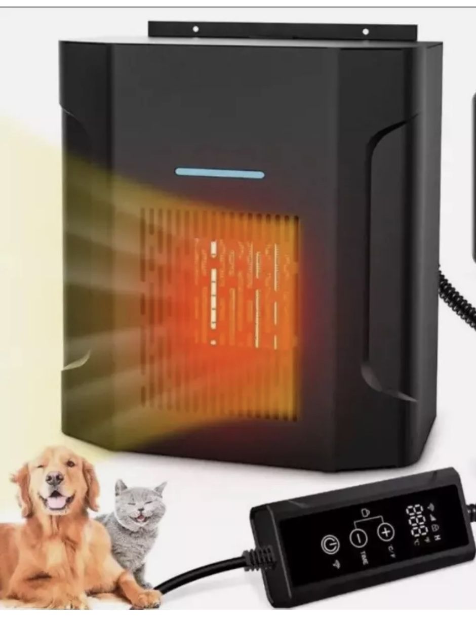03-Dog House Heater with Thermostat & APP Remote Controlled 300 Watts Safe Adjust