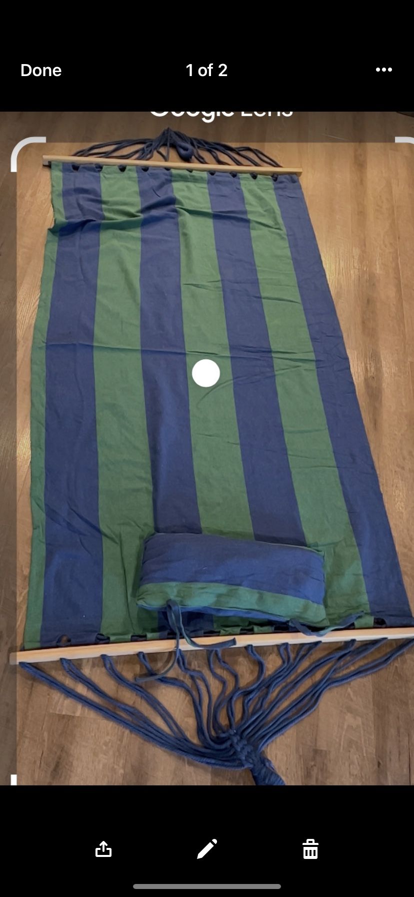 Blue-green stripes lightweight  Hammock