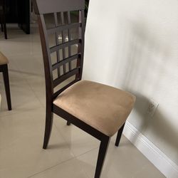 Modern Dining Chairs Set of 6 – Solid Wood & Cushioned Seats (Brand New)