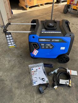 DUROMAX 5500-Watt Rated Remote Start Tri Fuel Gasoline, Propane, Natural Gas Portable Digital Invert