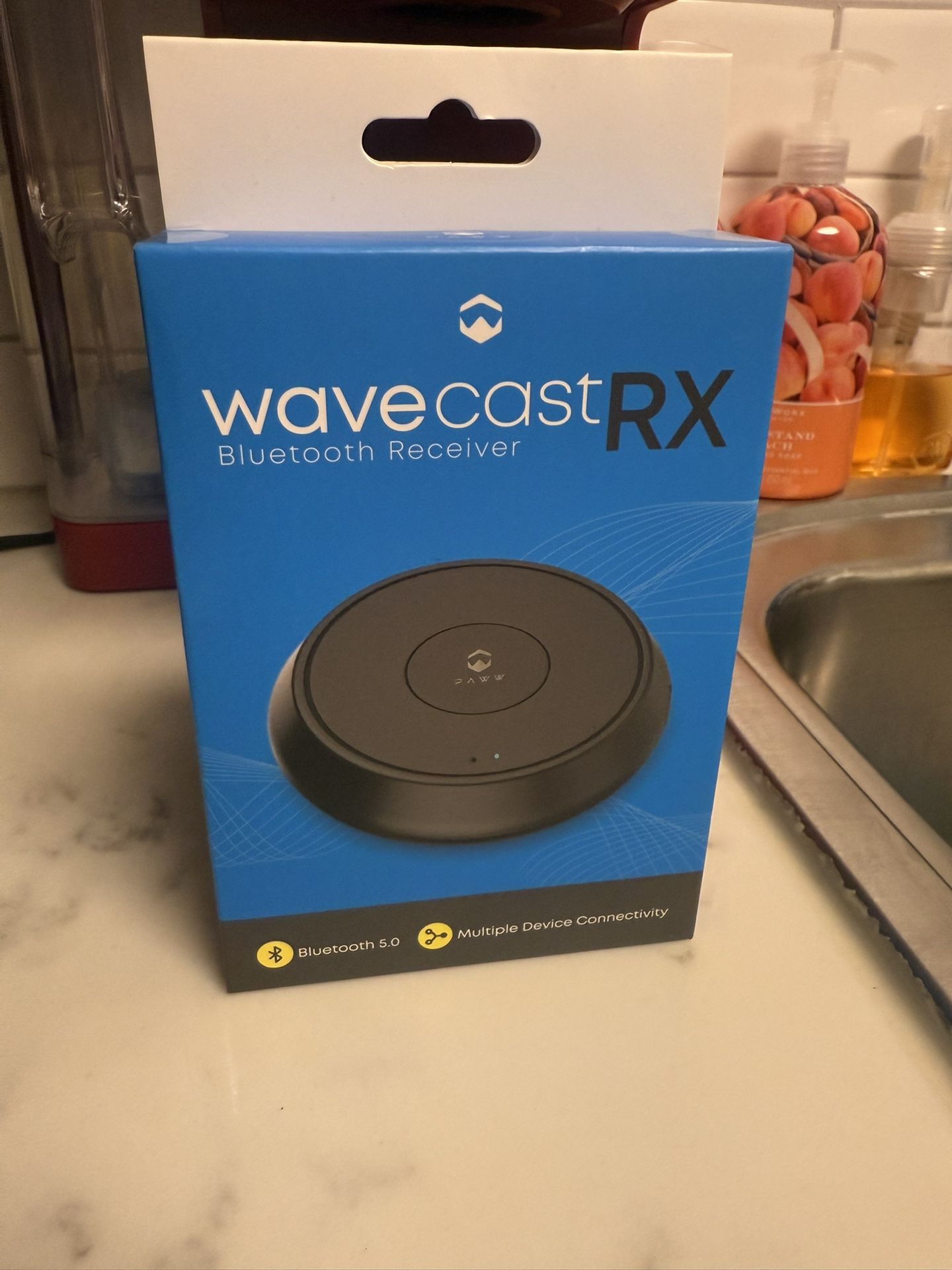 Paww WaveCast RX Bluetooth Receiver Stream Music to Any audio System - NEW!