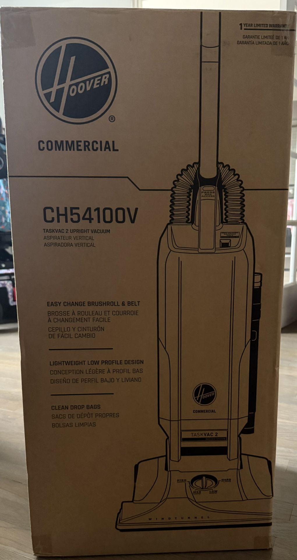 Hoover CH54100V Commercial Bagged Task Vac Upright Vacuum