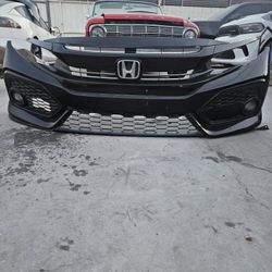 2016-2021 10th Gen Honda Civic Hatchback Complete Front Bumper