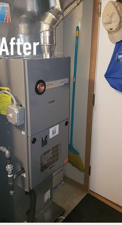 New Rheem Furnace 80% 75k btu