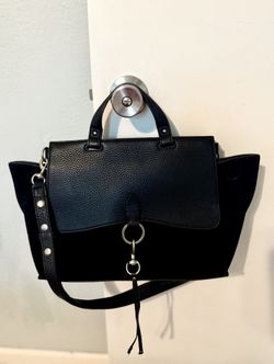 Black Leather and Suede Rebecca Minkoff Handbag