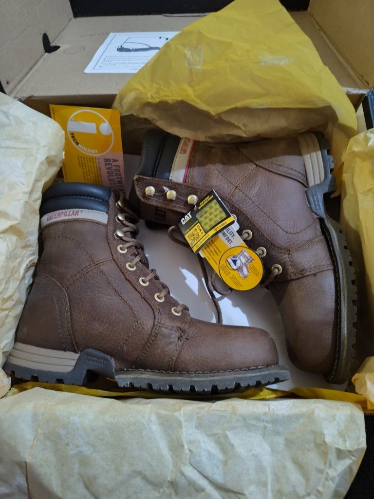 Caterpillar Women Echo Waterproof Steel Toe Work Boot Boot Leather