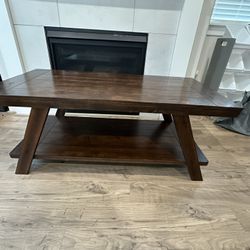 Wooden Coffee Table With Side Table Set Of 3