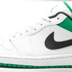 Air Jordan 1 Low White/Lucky Green 
