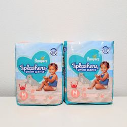 Pampers Splashers Disposable Swim Pants, Size M, 18ct