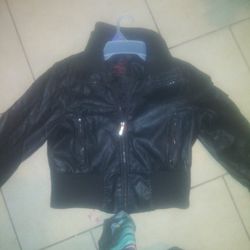 Little Girls Leather Jacket $12 Size 14