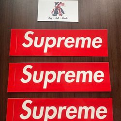 Supreme New York Red Box Logo Sticker Authentic