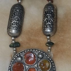 Tibetan Agate Carnelian  necklace