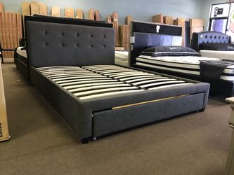 Bed frame with storage