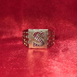 10k Gold "S" Initial Ring