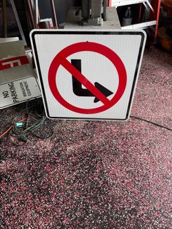 No turn sign