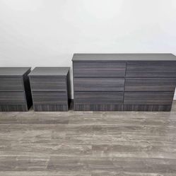 Charcoal Gray Dresser Nightstands 
