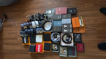 Designer colognes, belts, and wallets