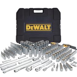 NEW DEWALT 192-Pc Mechanics Tool Set – 1/4, 3/8, 1/2 Drive Socket Set (SAE & Metric)