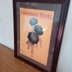 Framed Lithograph Poster Of Leonetto Capiello Parapluie Revel