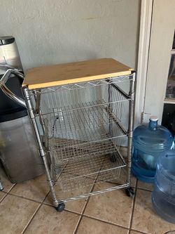 Rolling kitchen cart