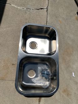 Double stainless steel sink
