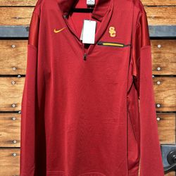 Bnwt Nike USC Dri Fit Quarter Zip Sweatshirt Size X-Large 
