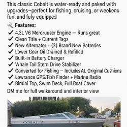 1988 Cobalt Condure Boat