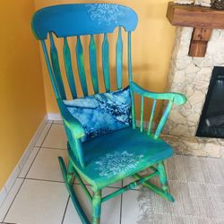 Rocking Chair - Hand Painted - Indoor/Outdoor