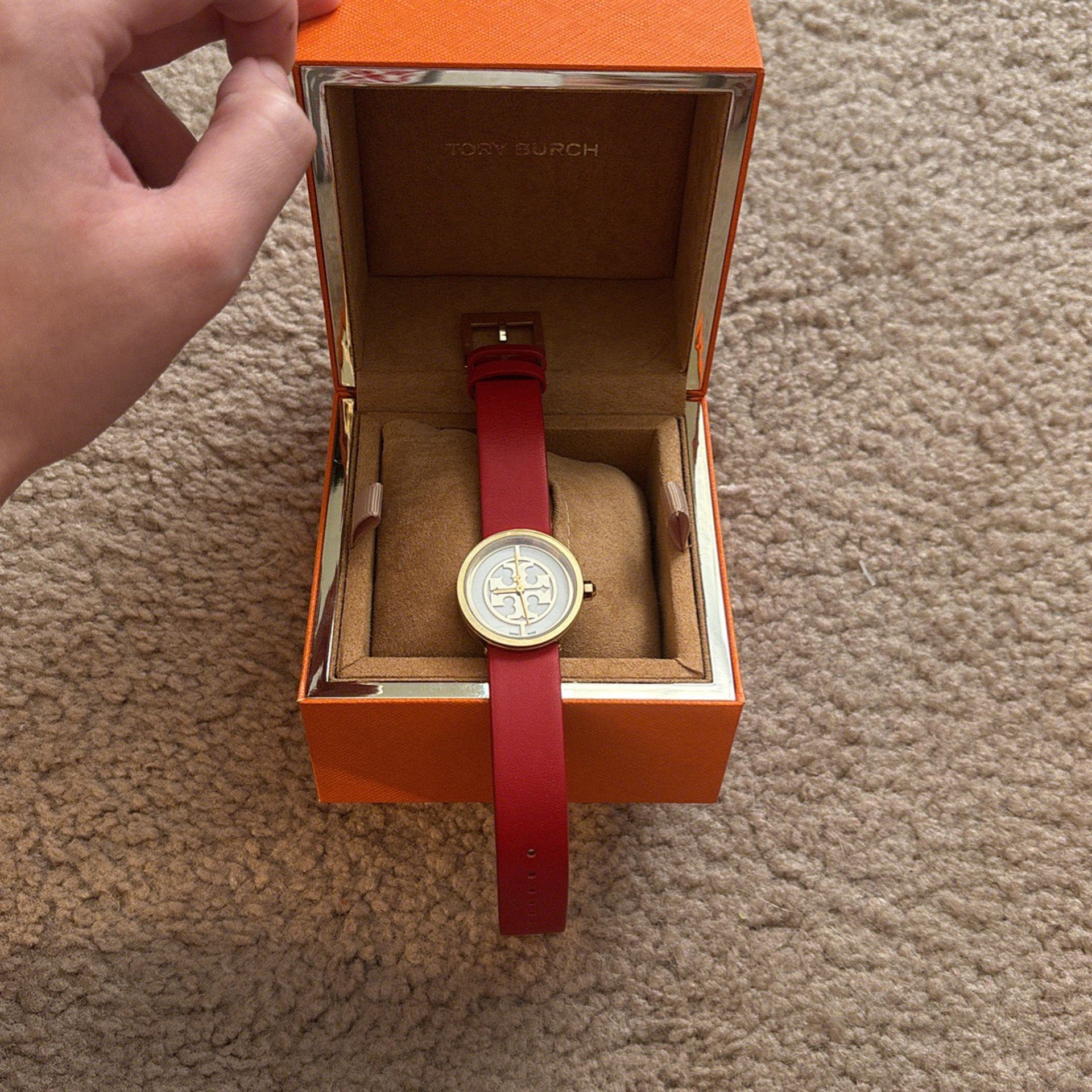 Tory Burch Watch (Red Leather Band)