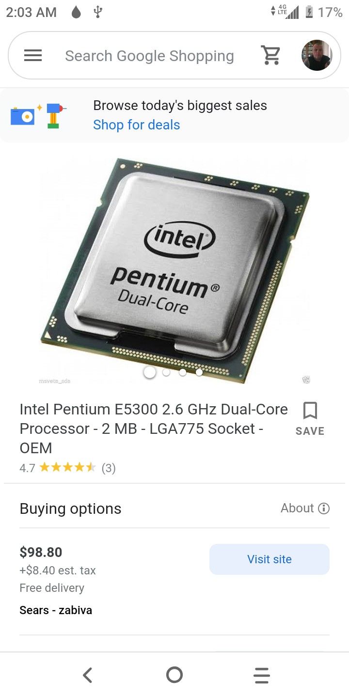 Intel dual core E5300 pentium