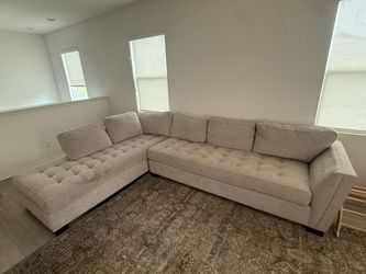 Tan Sectional Sofa - Right Arm