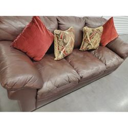 Beautiful Elegant Italian Leather Sofa
