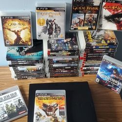 Playstation 3 Slim Complete With 49 Games 