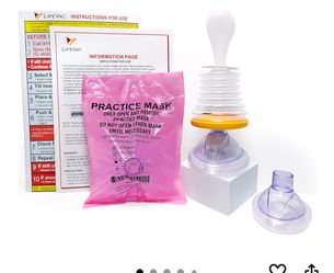 LifeVac Kit para el hogar - Dispositivo portátil de rescate de succión, kit de primeros auxilios para niños y adultos, dispositivo portátil de succión